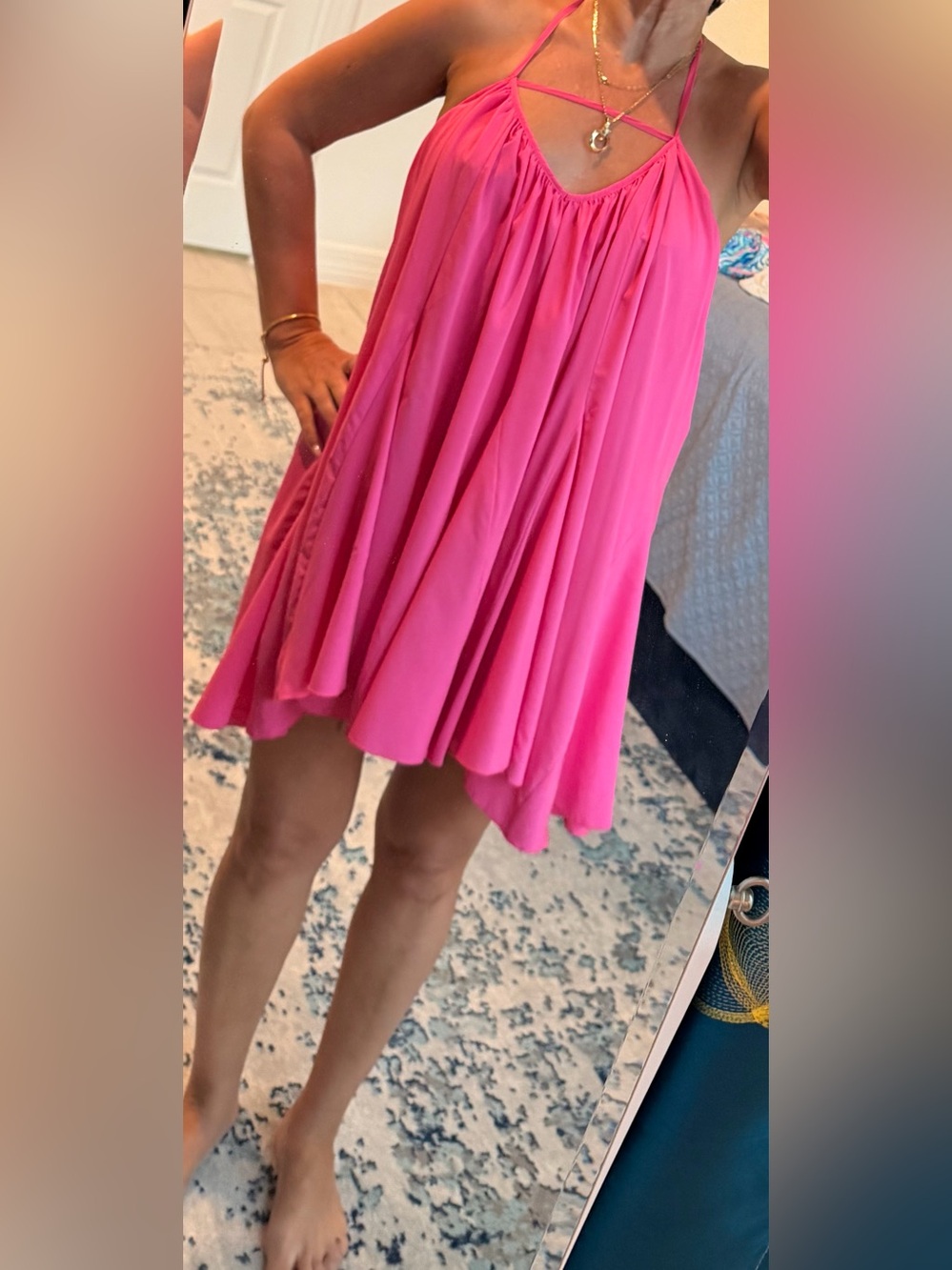 Women's Backless Spaghetti Strap Sleeveless Dress, Elegant Fashion Party Dress,